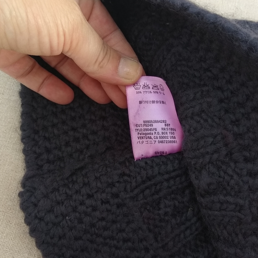 Patagonia blue gray knit bucket beanie toque hat - Picture 6 of 7